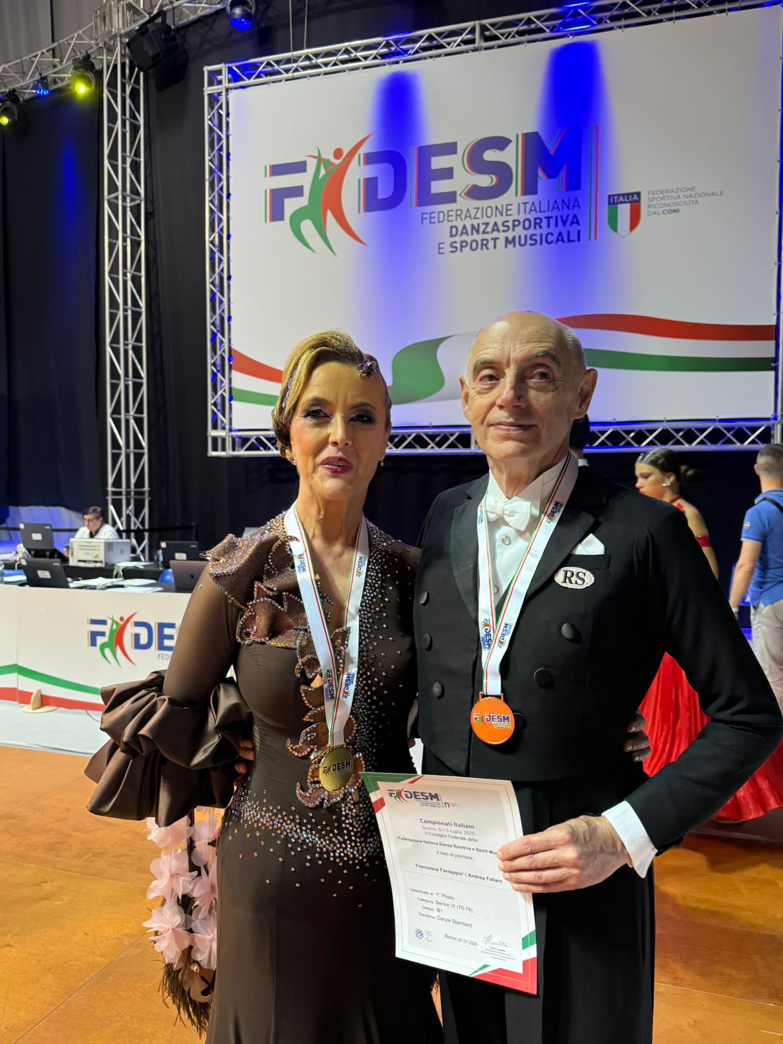 Fallani Andrea Fantappiè Francesca 70/74 B1 1’ classificati danze standard Tip Tap Siena