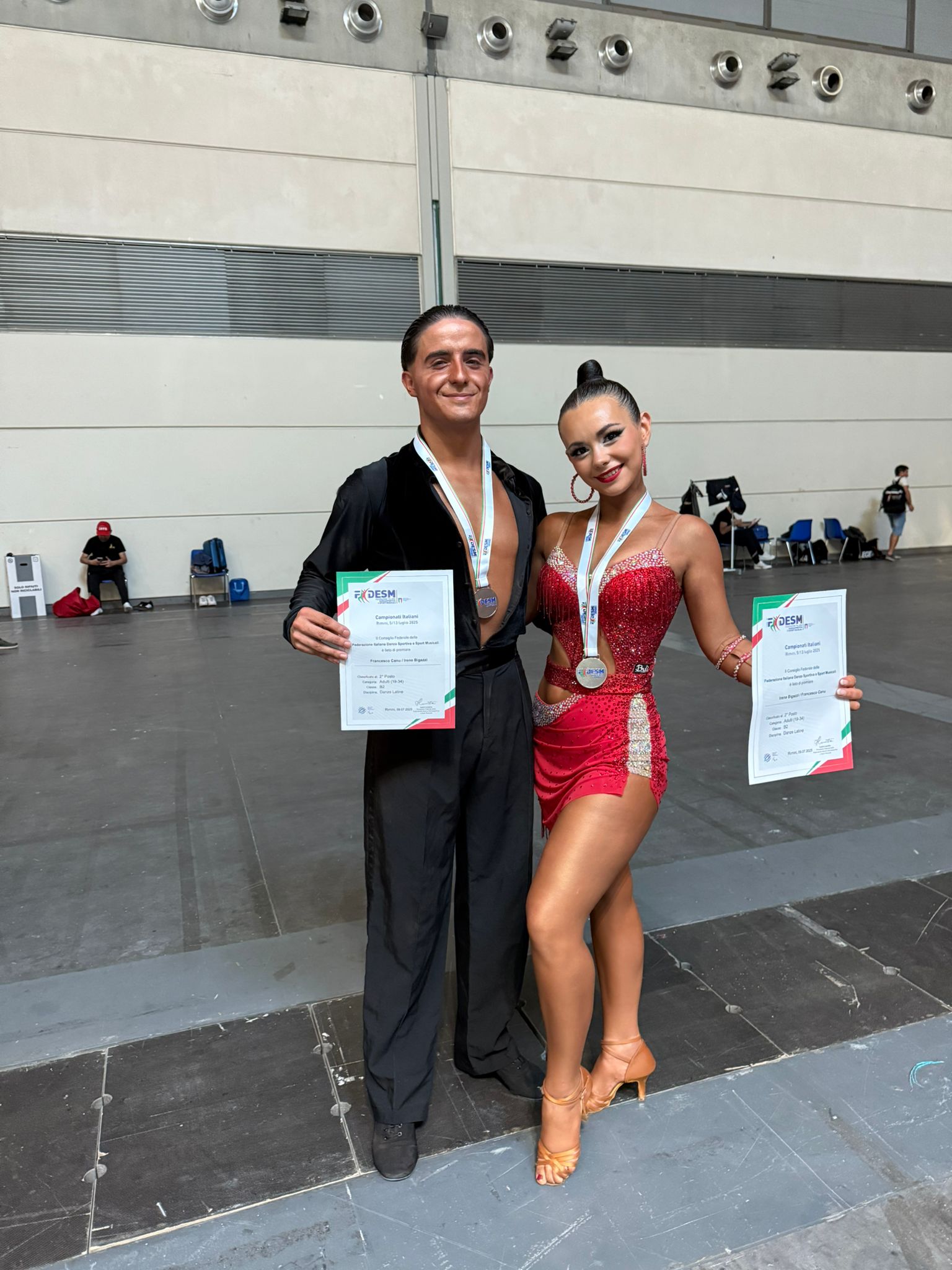 Francesco Canu e Irene Bigazzi, vicecampioni italiani 19/34 B2 Danze latine