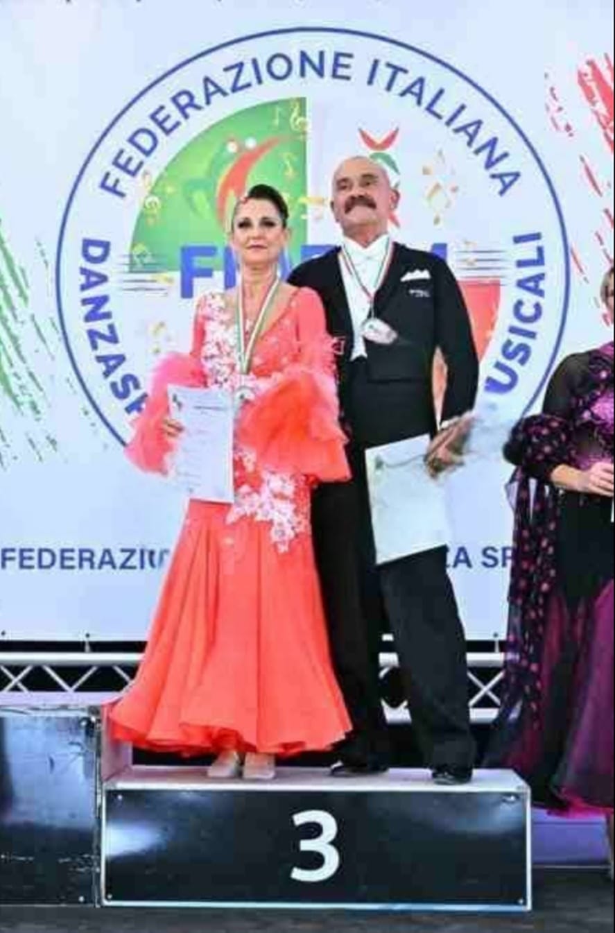 Francesco Maiorana Patrizia Lucaccini 3°classificato 65/69 B1 danze standard Asd Lady Monica