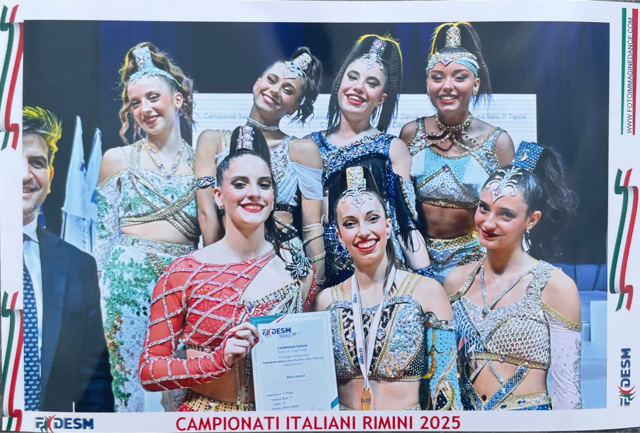 Innocenti Camilla, Quattrini Martina, Arbo Sofia, Capitoni Martina, Cioffi Syria, Iorio Alessia, Menici Sara, Disco Dance Crew Over 17 classe unica 1^posto