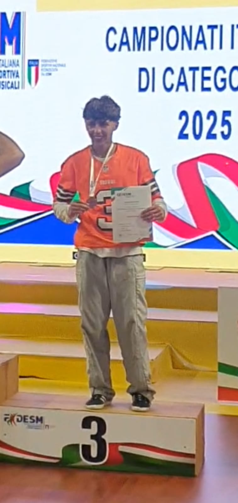 SAMUELE MONTICELLI MEDAGLIA DI BRONZO BREAK DANCE 16/18 CLASSE UNICA LIVORNO DANZA MAESTRA FILIPPI ASD