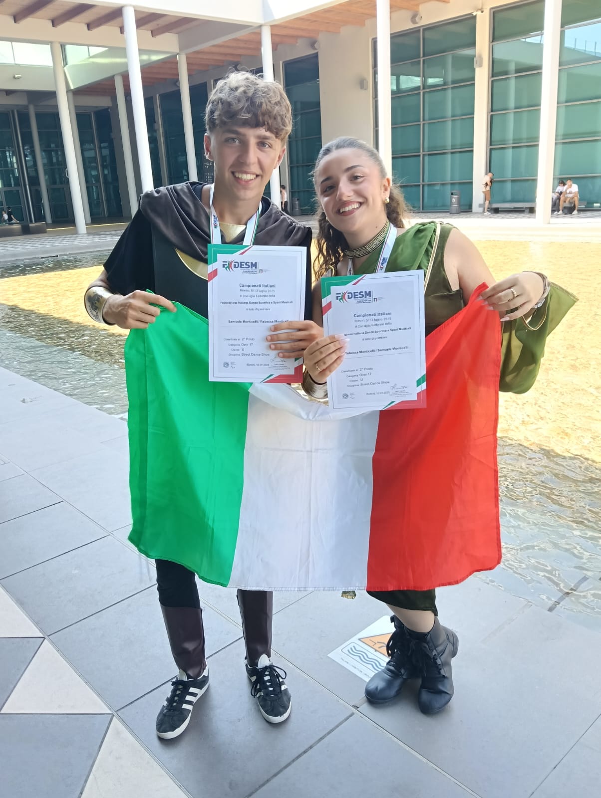 SAMUELE e REBECCA MONTICELLI VICECAMPIONI ITALIANI Street show duo over 17 classe unica Livorno danza maestra Filippi asd