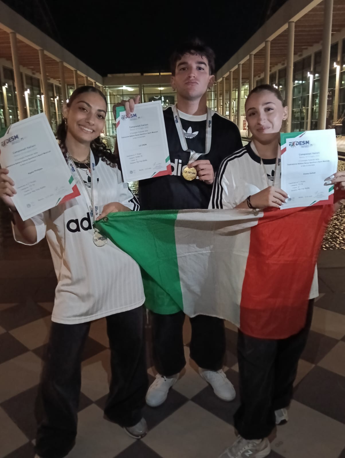 LD CREW TOMMASO RICCI,EMMA GALLUPI,AGATA PHILIPPE,CAMPIONI ITALIANI HIP HOP BATTLE UNDER 16.. LIVORNO DANZA MAESTRA FILIPPI ASD