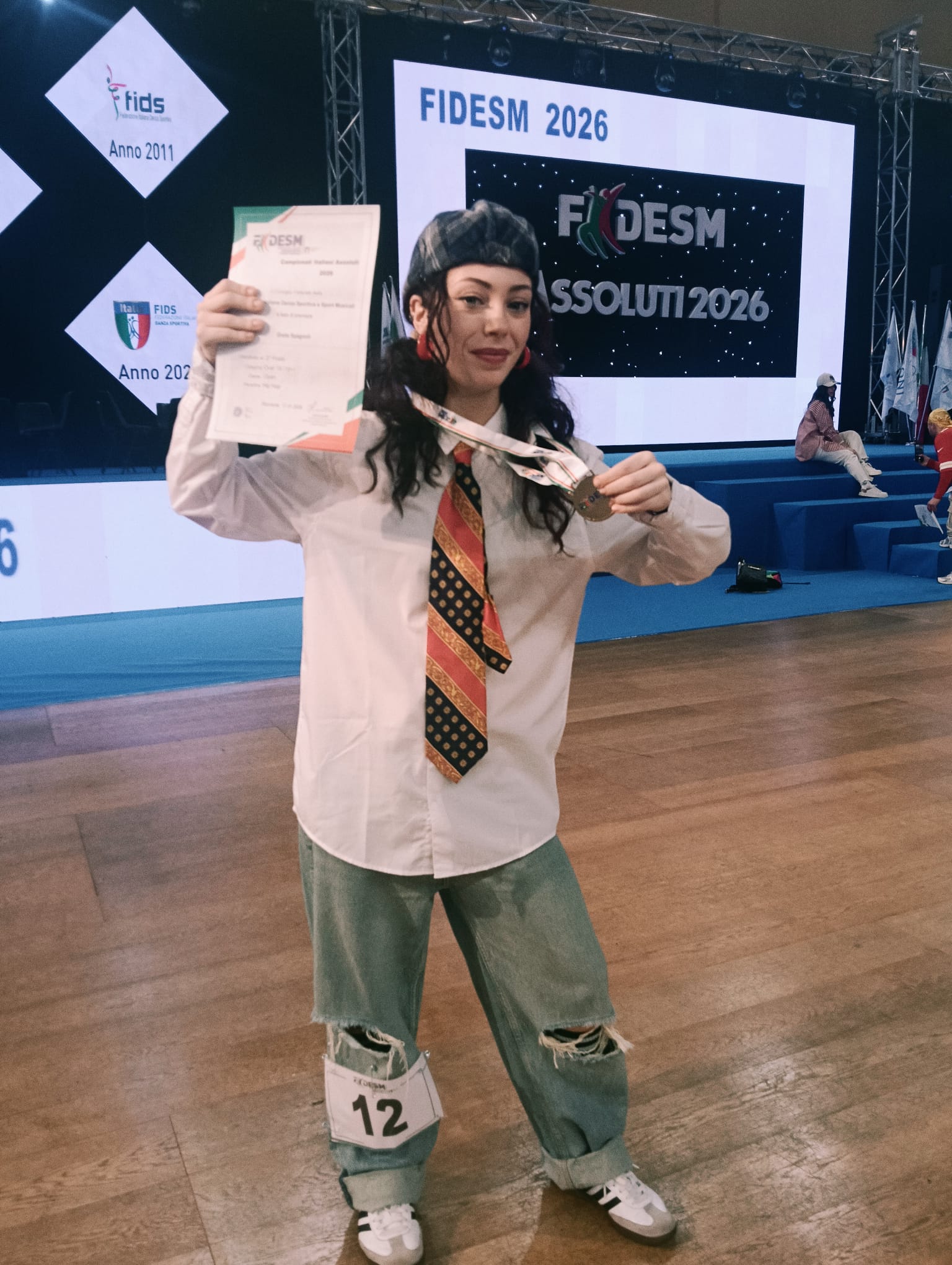 GRETA SPAGNOLI CATEGORIA OVER 19/29 CLASSE UNICA MEDAGLIA D'ARGENTO HIP.HOP SOLO, MEDAGLIA BRONZO NELLA BATTLE